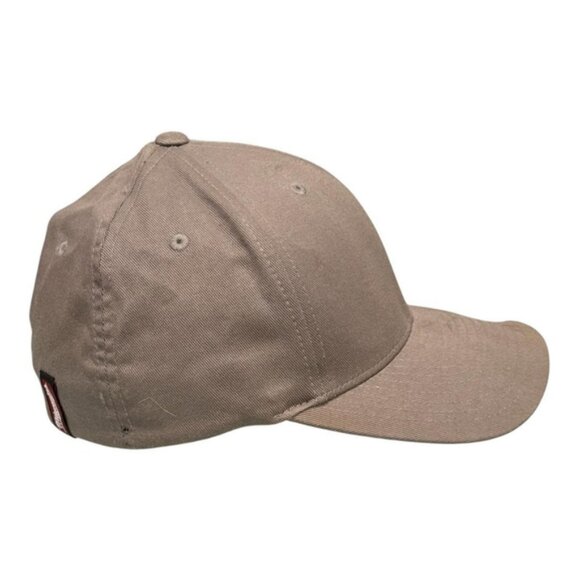Milwaukee Hat Cap Fitted Mens Small Medium Khaki Flexfit Workwear Yupoong Tools - Picture 2 of 7